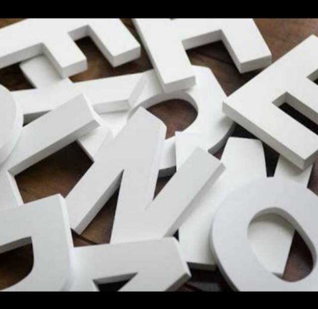 Huruf - Angka kayu 15 cm Satuan warna Finishing warna - pernis