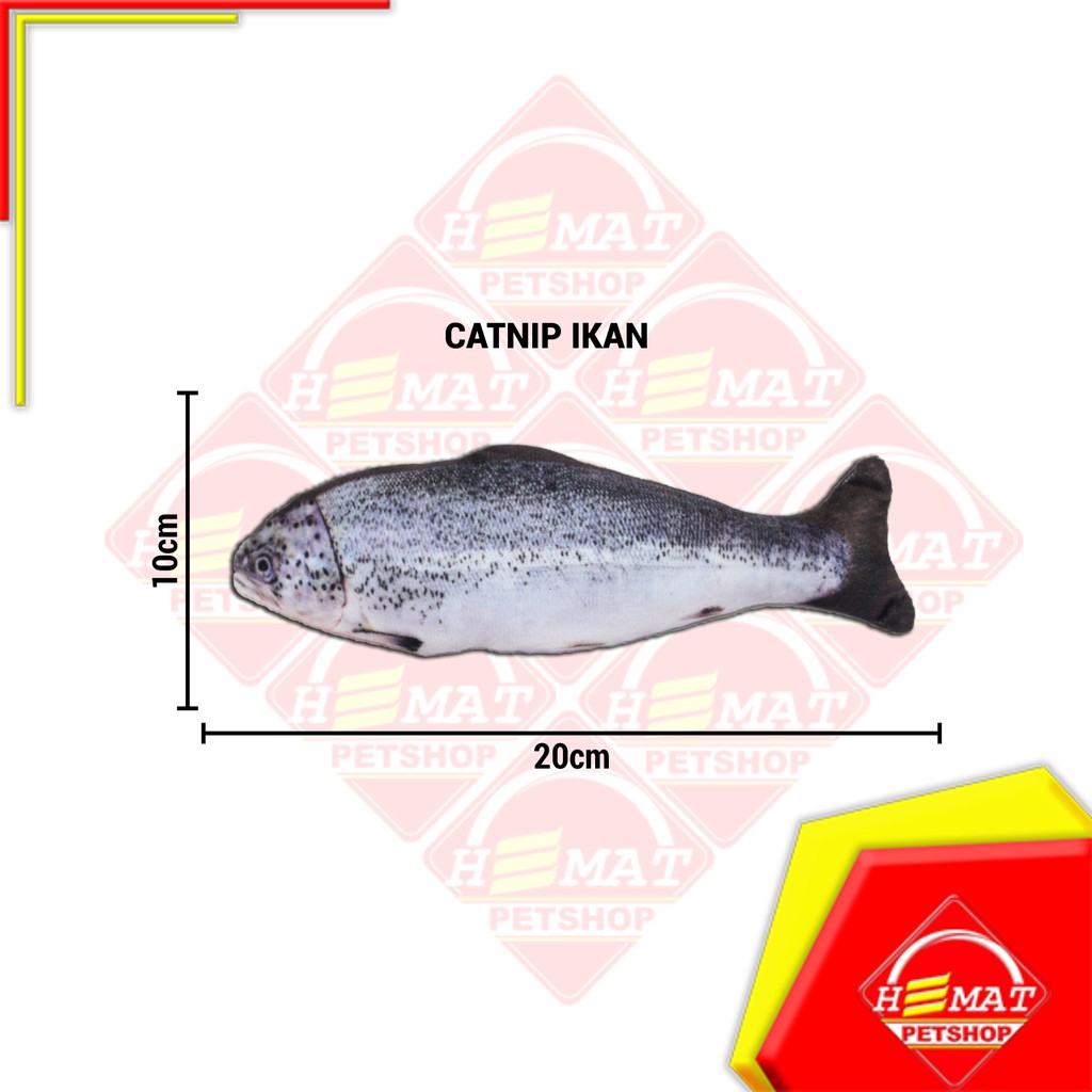 Mainan Kucing Anjing Gigitan Pet Toy Cat Nip Catnip Fish Ikan Murah