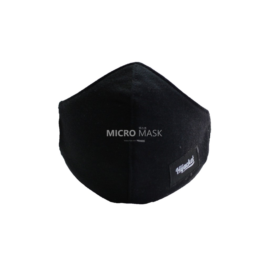 Masker Kain 2 Ply Pria Wanita Hijacket Non Sensi Kn95-Black