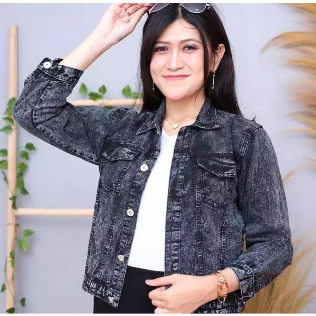 JAKET BIONDY WANITA / JAKET JEANS WARNA / JAKET DENIM