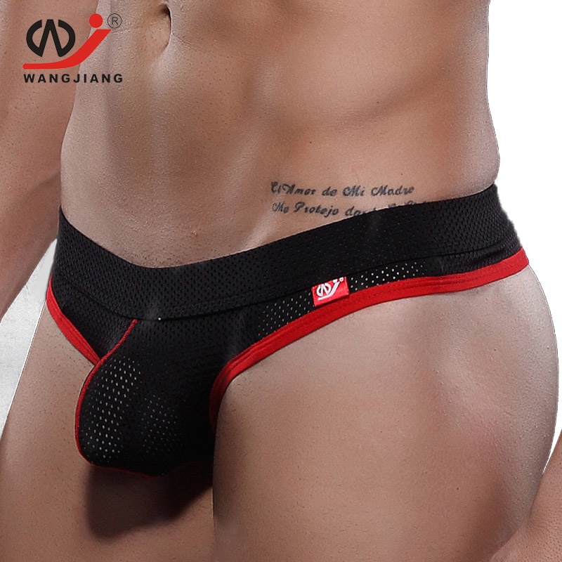 ™✶Wj Tangas Hombre Pria Transparan Celana Dalam Jockstrap Seksi Gay Pria Pakaian Dalam Nilon Pria Ta