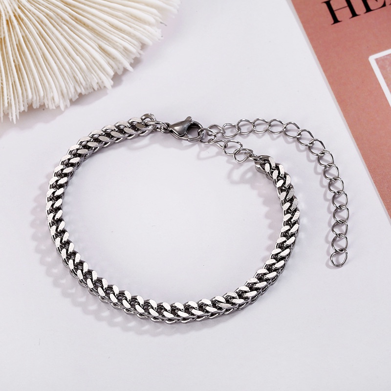 Gelang Magnet Bentuk Hati Untuk Pasangan | Rantai Bahan Stainless Steel | Perhiasan Untuk Pria Dan Wanita