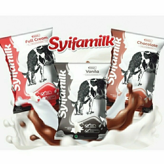 

BELI 1 FREE METERAN GULUNG Susu Bubuk Penggemuk Badan Syifamilk Rasa Coklat Vanila Full Cream