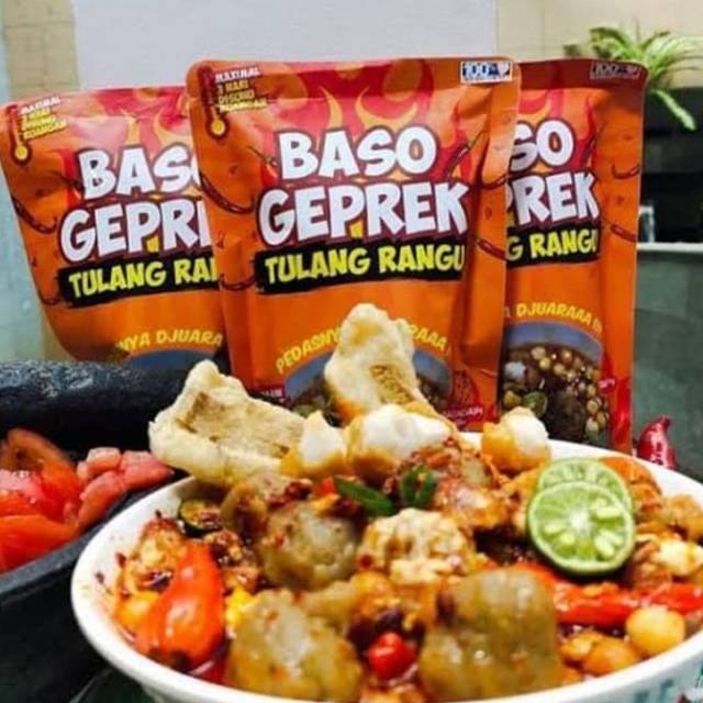 

[TERMURAH]-Baso geprek tulang rangu samiraos enak ! Ready stock