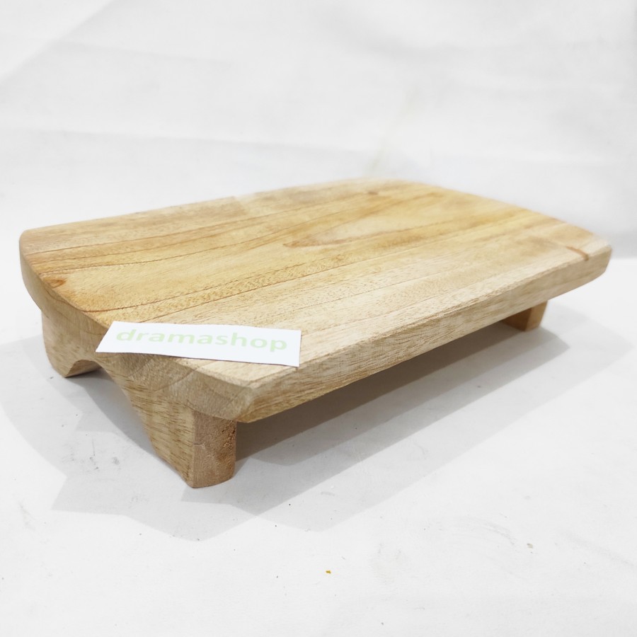 Talenan Cutting Board Kayu kecil berkaki bisa untuk foto makanan