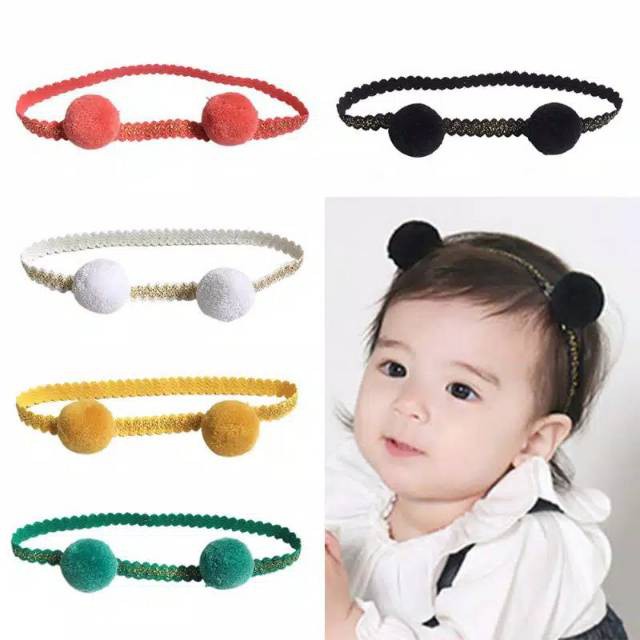 CHUBBI 5 Bandana Anak Bayi Double Pompom