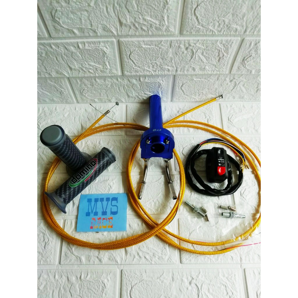 Gas Spontan 2 Kabel + Handgrip + Saklar Kanan + Kabel Gas = Sonic 150 R, Gsx 150 R, Nmax 155, Pcx 15