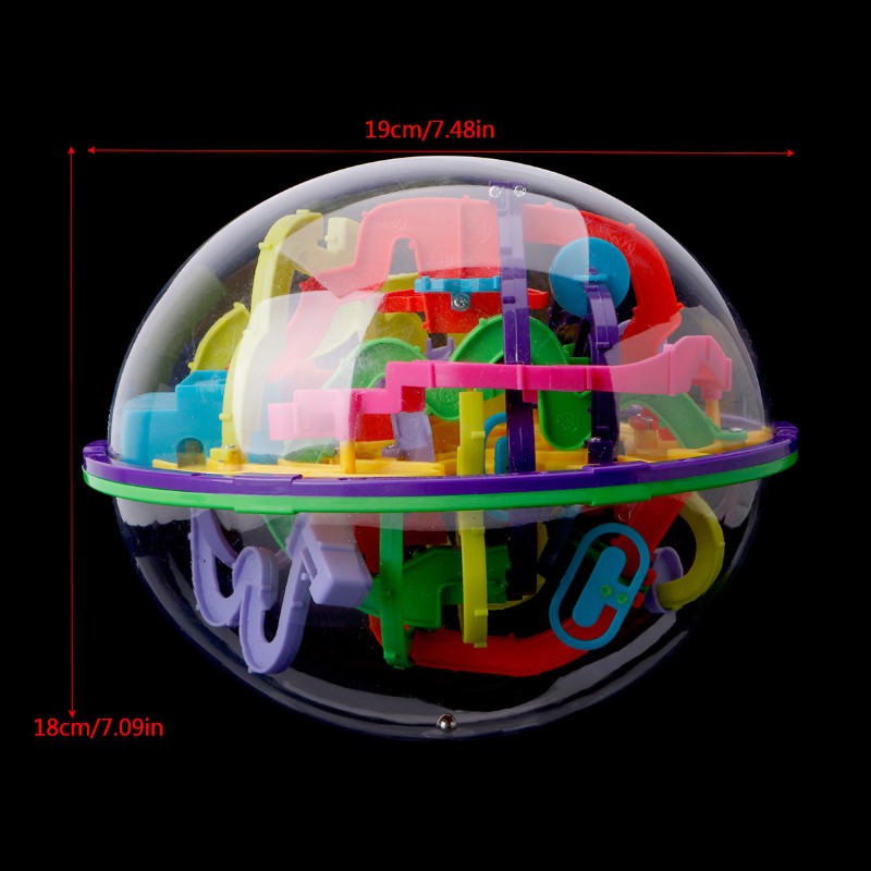 Mary 299 Barriers 3D Magic Intellect Ball Balance Maze Game Puzzle Globe Toy Kid Gift