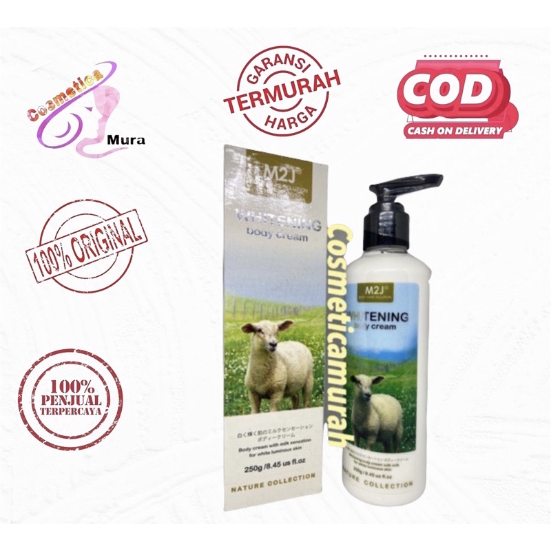 [ 250 ml ] M2J WHITENING BODY CREAM WITH MILK / BODY CREAM WHITENING M2J || M2J BODY CREAM FRESH MIL