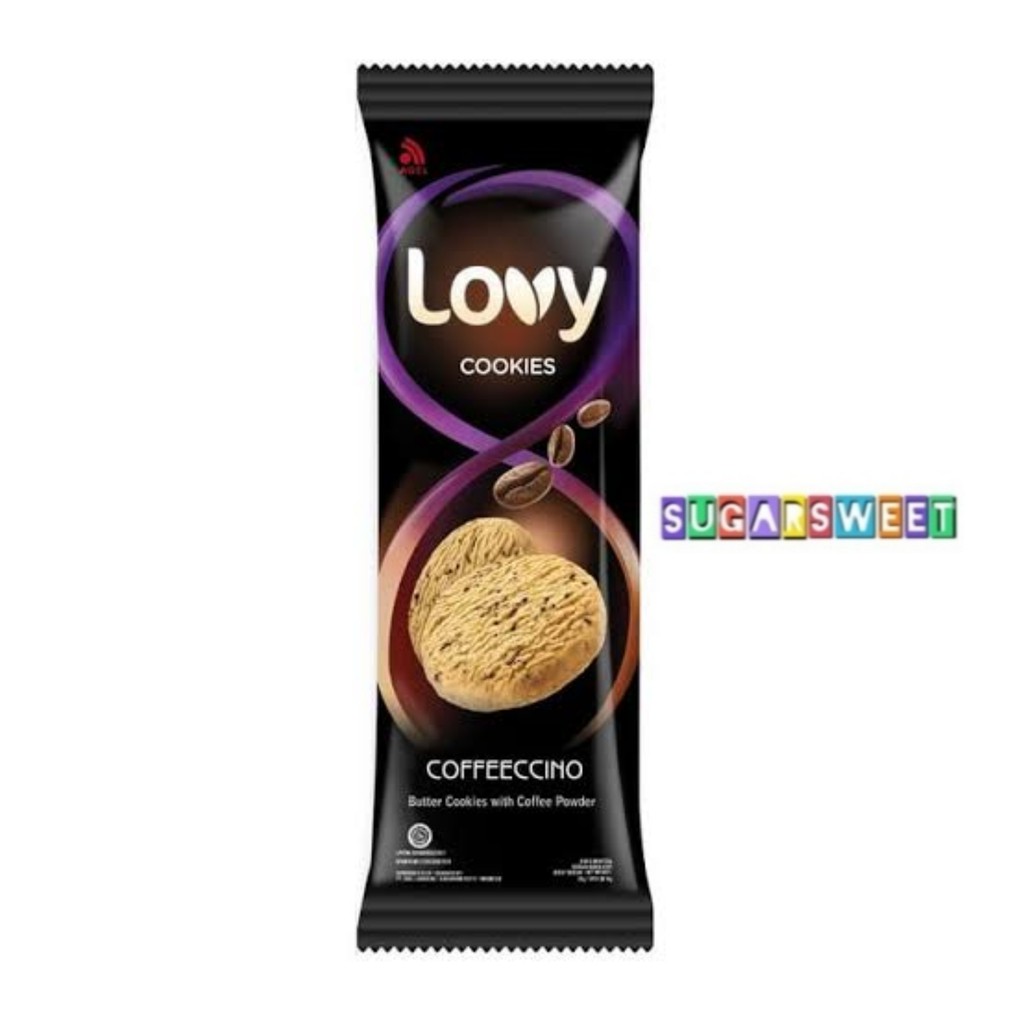 

Lovy Cookies Coffeeccino Sachet / Biskuit Butter Rasa Kopi - 30 gr