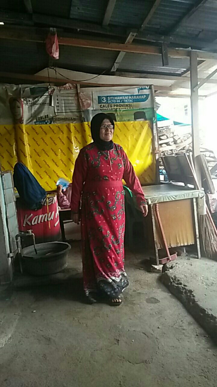 Gamis Batik Merah  4xl Ld 130cm Big Size