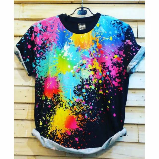 DJ31 BAJU KAOS PRINTING 3D BANGKOK THAILAND CAT HITAM FULL PRINT