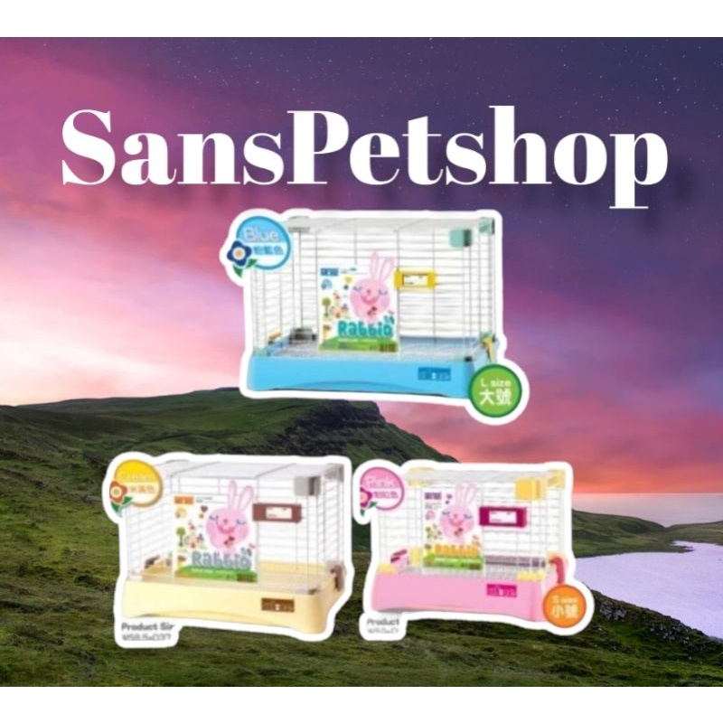 Ae27 Alice Rabbio Rabbit Cage Blue Kandang Kelinci Marmut