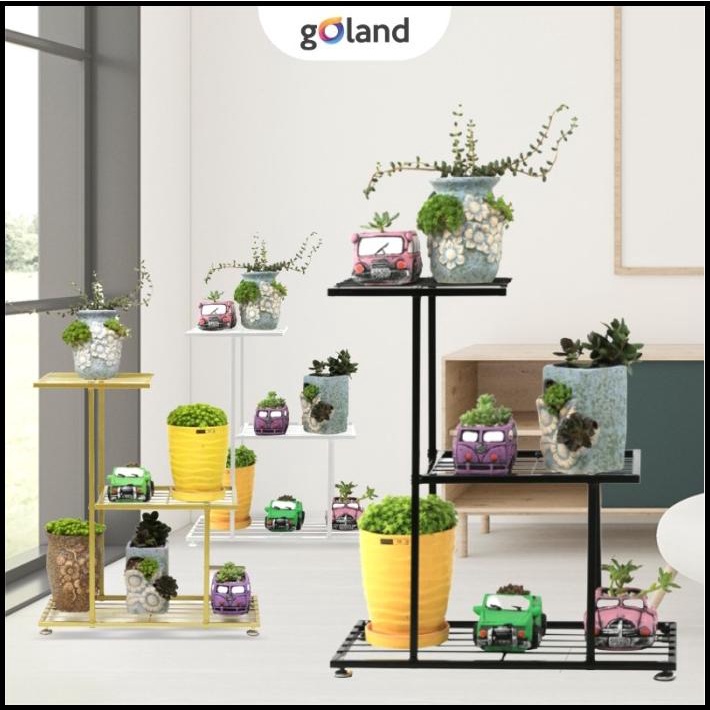 Goland Rak 3 Tingkat Rak Tanaman Rak Multifungsi Standing Planter
