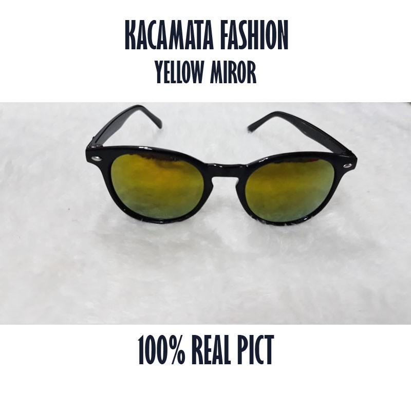 TERBARUU!!!Kacamata Gaya / Kacamata Sporty / Kacamata Santai / Yellow Miror / nastushaa