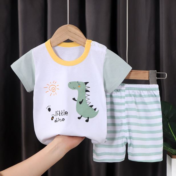 BABY STORE01 - BBA4 SETELAN ANAK 0- 3 TAHUN BAJU SETELAN ANAK PIYAMA TIDUR PENDEK JUMPER ANAK BAYI