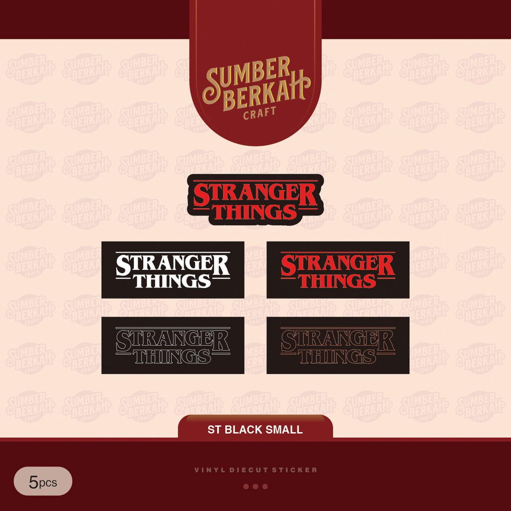 

STICKER STIKER STRANGER THINGS BLACK