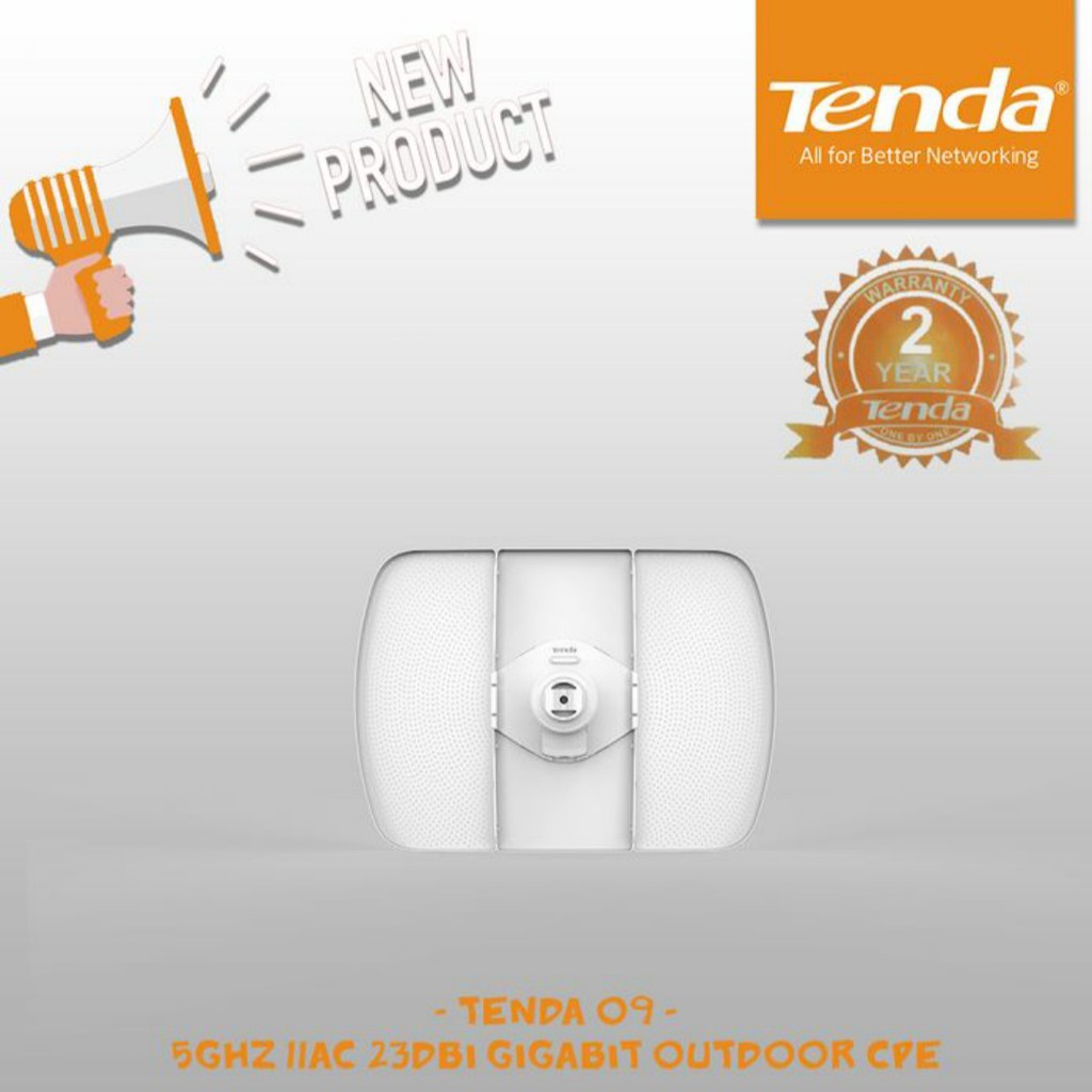 Tenda O9 - 5GHz 11ac 23dBi Gigabit Outdoor CPE