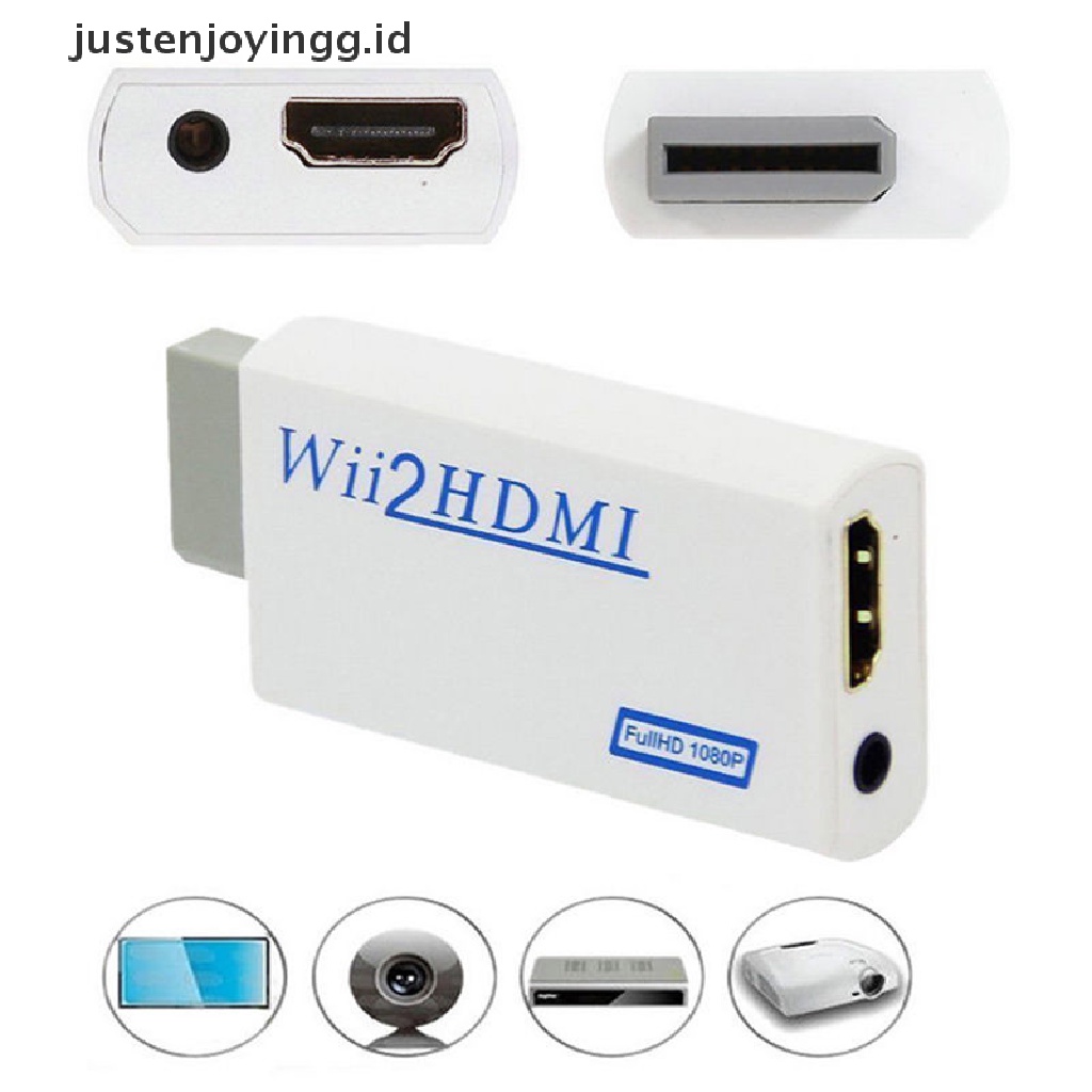 Adaptor Konektor Konverter Upscaling Dengan 3.5MM HD Wii Ke HDMI 1080P / 720P