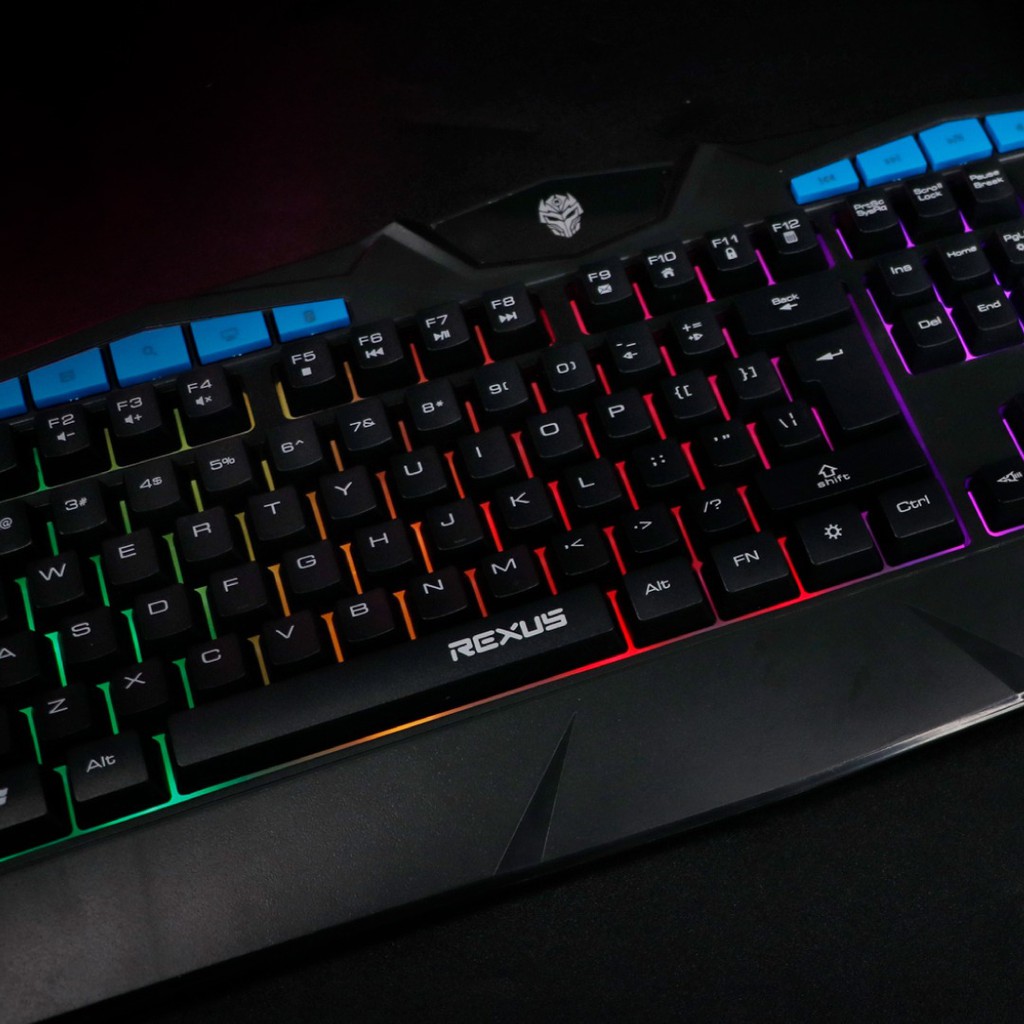 Keyboard Mouse Gaming Rexus Warfaction Vr1 Backlight