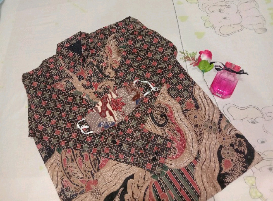 Kemeja Batik Pria Lengan Panjang Slim Fit Batik Solo Premium Seragam Kantor Batik Kombinasi Pcw 001