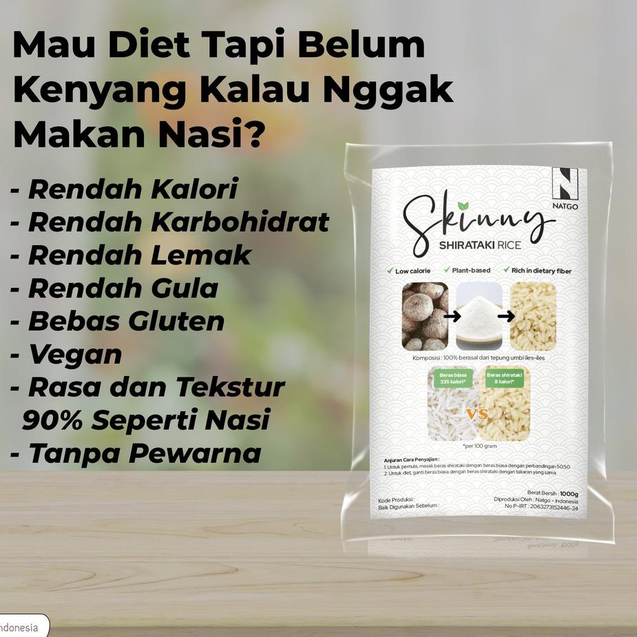 

New Product|LR37|Skinny Shirataki Rice ( Skinny Beras Shirataki ) 1000gr Cocok Untuk Diet