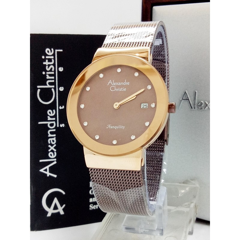 Jam Tangan Wanita Alexandre Christie AC 2607 LD DBWRG Original