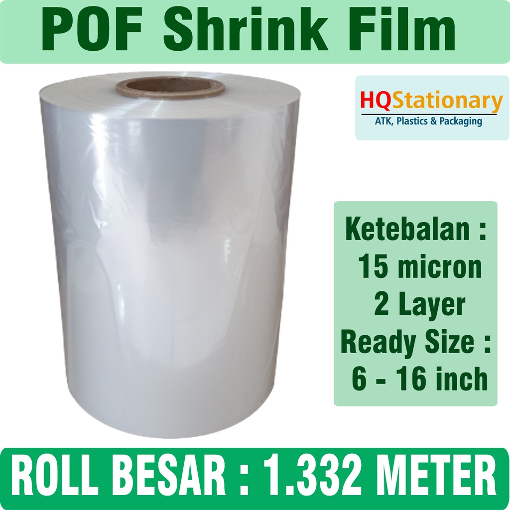 Plastik Shrink / POF Shrink Film Roll Besar Termurah - 9 inch