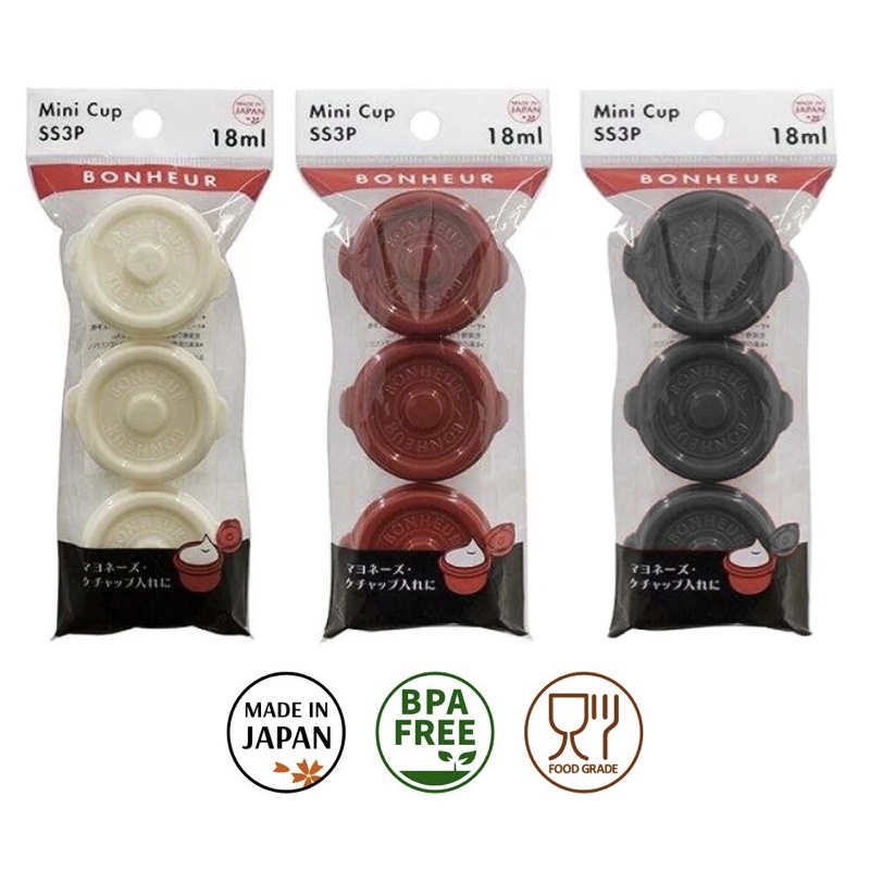 BONHEUR MINI CUP TEMPAT SAUCE SAOS CUP SAUCE CONTAINER CUP SAOS BENTO