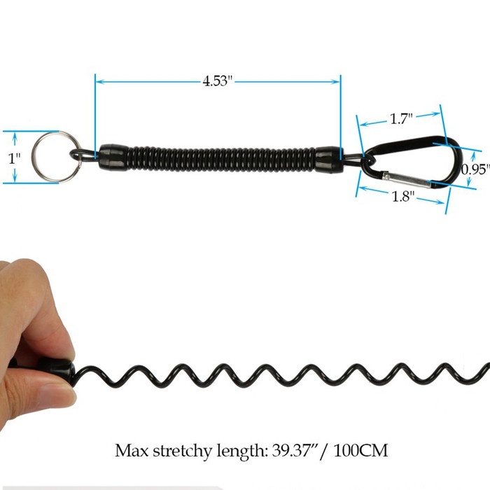 

Nikmati Fishing Lanyards Boating Black Fishing Ropes Secure Trendi