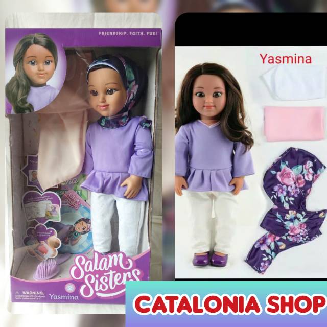 Salam Sisters Doll Figure Yasmine Purple Color Original By Zilleej