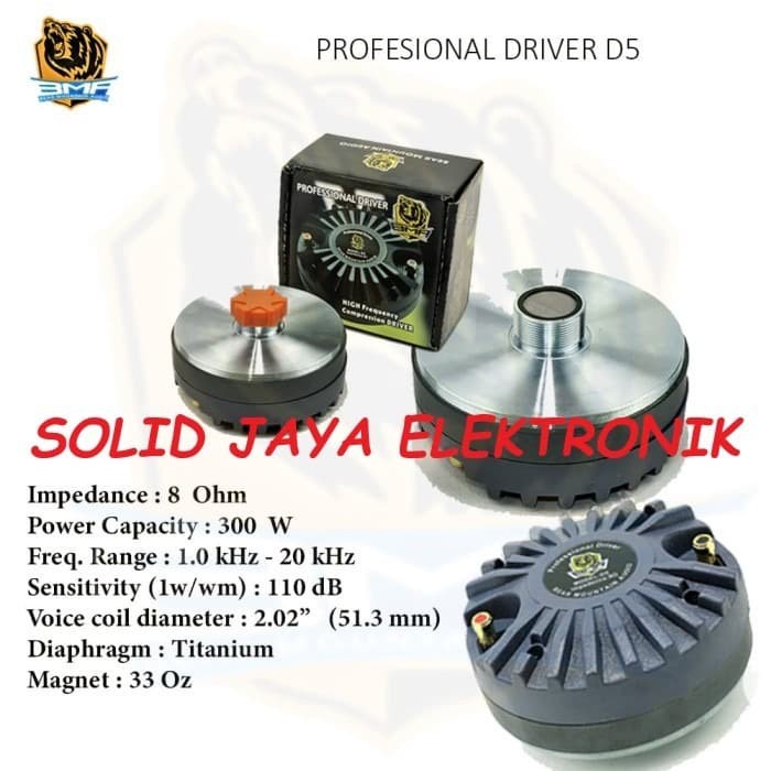 PROFESIONAL DRIVER TWEETER BMA D5 TWITER TWITTER HIGH HI D 5 ORIGINAL