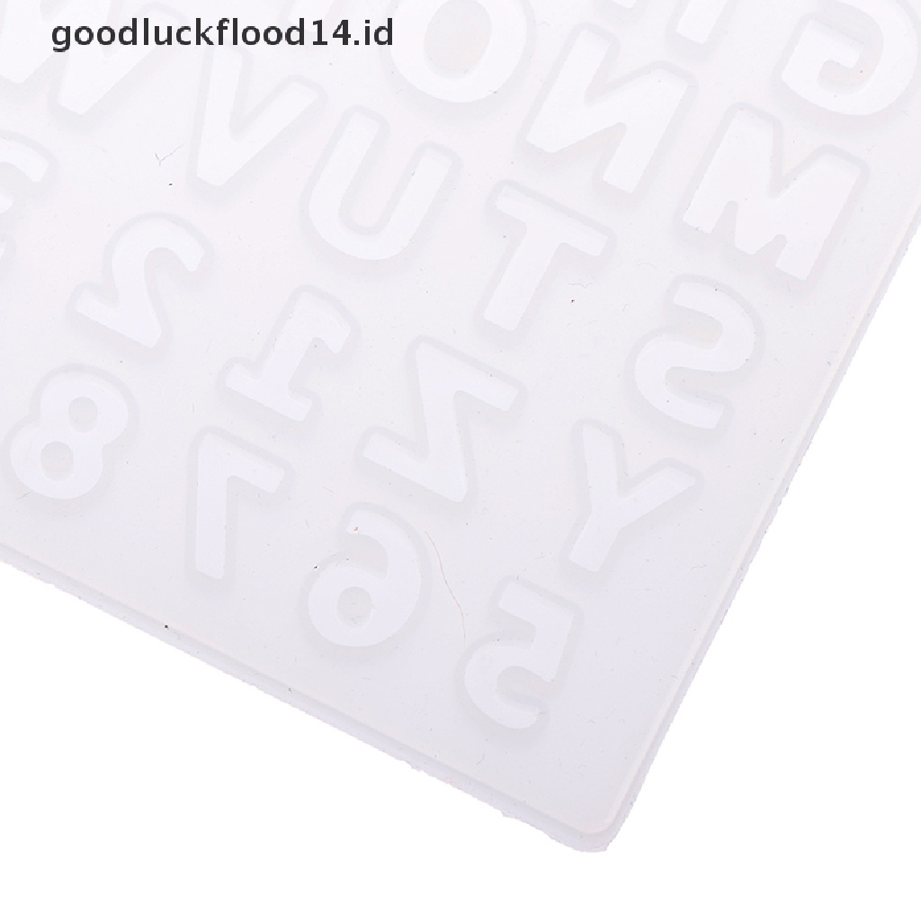 [OOID] Crystal Epoxy Resin Mold Alphabet Letter Number Pendant Casting Silicone Mould ID