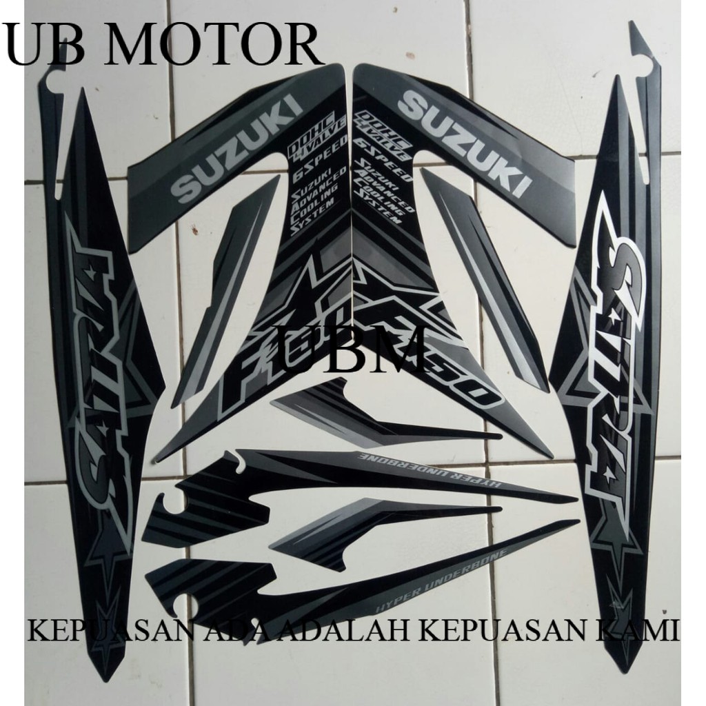 stiker striping suzuki satria fu 2014 hitam