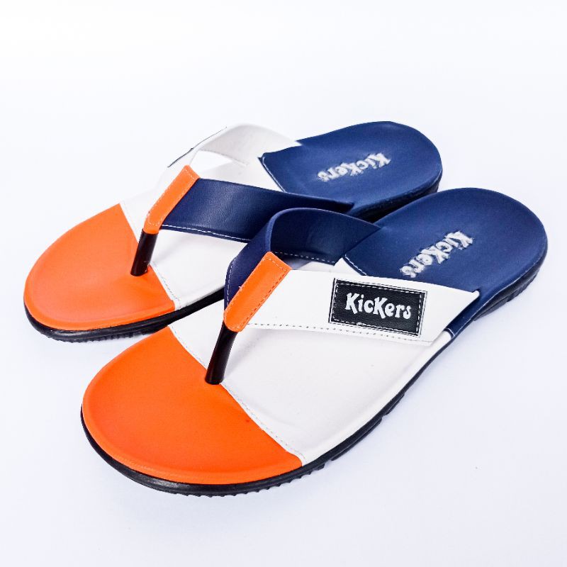 Sandal Pria Distro Sendal Jepit Tiga Warna Multiple KCK