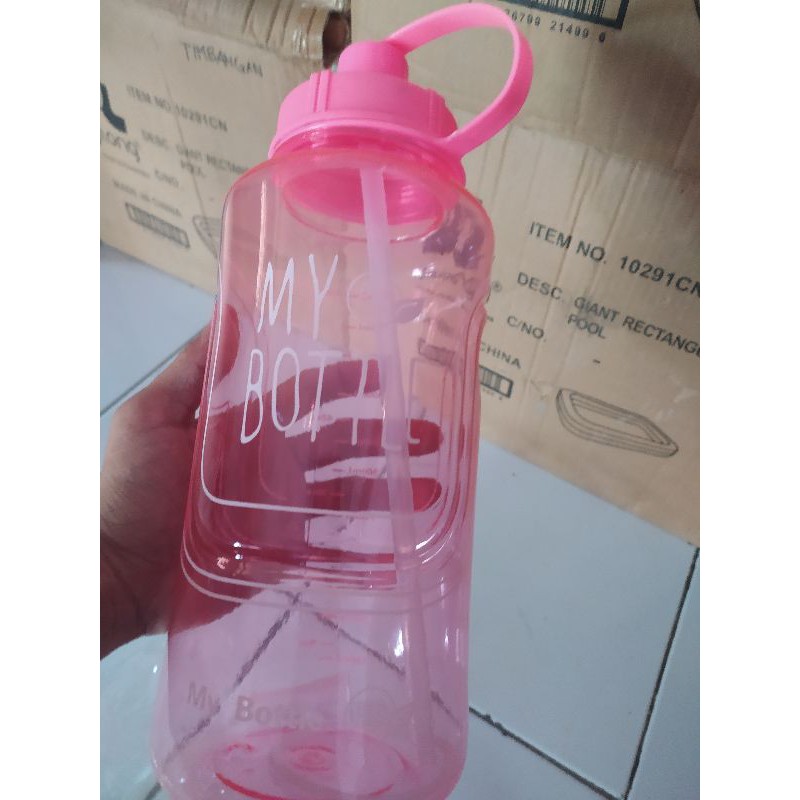 Botol minum bekal besar jumbo big kapasitas 2000 mili liter transparan 2 liter My Bottle BPA free