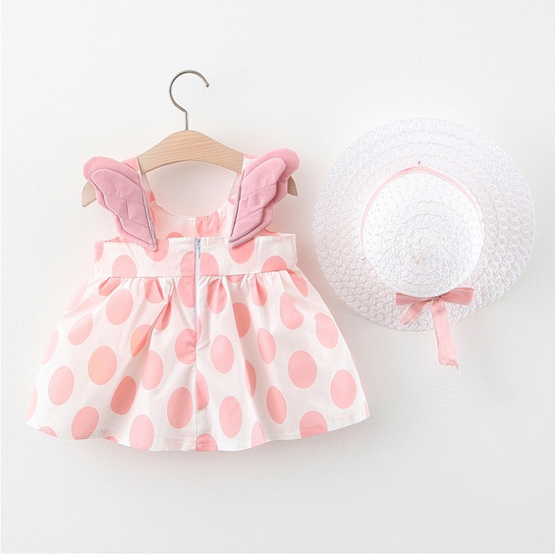 DRESS+TOPI ANAK [IMPOR] GAUN BAYI PESTA ANAK BAYI PEREMPUAN-4