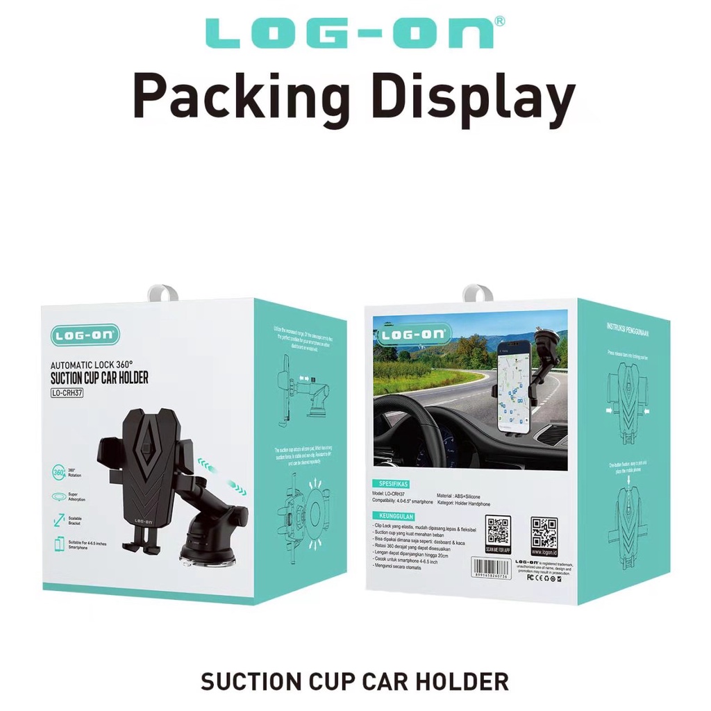 LOG ON CAR HOLDERLO-CRH37 360 ROTABLE STAND HOLDER MOBIL