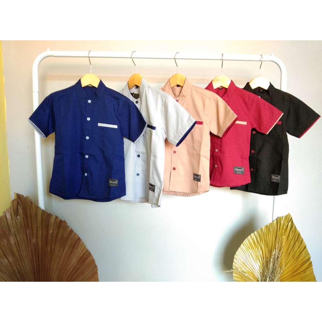 ALVARO COLLECTION BAJU KEMEJA KOKO ANAK LAKI-LAKI OXFORD PREMIUM. COCOK UNTUK ANAK, NYAMAN & STYLISH