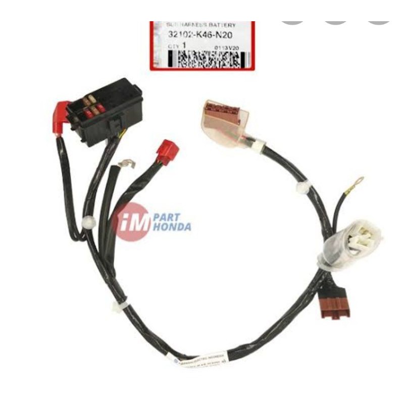 KABEL BODY VARIO FI 110 LED ORIGINAL AHM BAGIAN AKI /accu SESUI KODE PART 32102-K46-N20