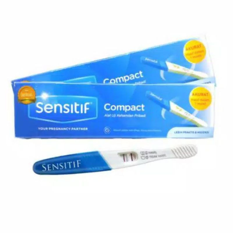 1 Buah Test Kehamilan Sensitif box Compact / Tes Hamil Pregnancy Kompek Blue / Tespek Stick Sensitif