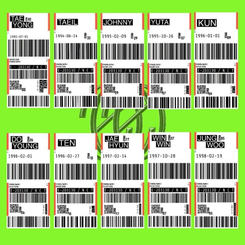 

[PART 2] STICKER BARCODE NCT 2020