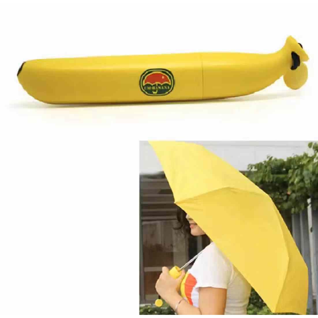 Payung Lipat Pisang Banana Desain Lucu Unik Anti Basah Uv Shopee