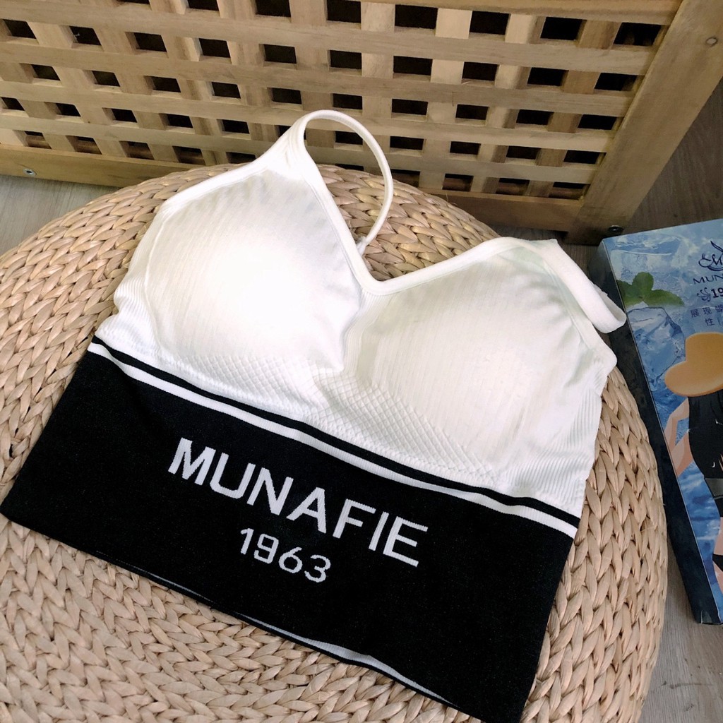 MurmerOfficial B042 SPORT BRA MUNAFIE MOTIF BH TANPA KAWAT PAKAIAN DALAM WANITA FASHION OLAHRAGA