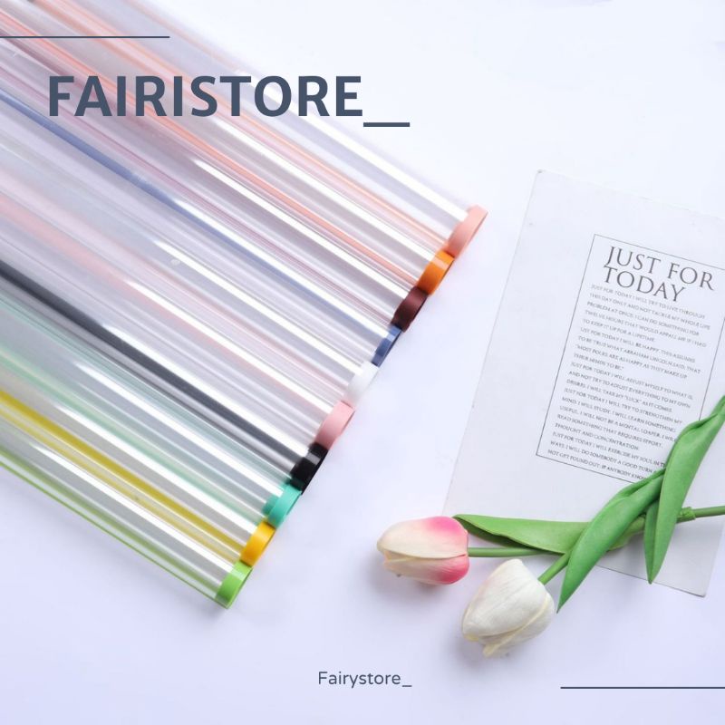 

Kertas Bunga Transparan Bening List Warna Kertas Buket Bunga Wrapping Paper (58×58) — K7