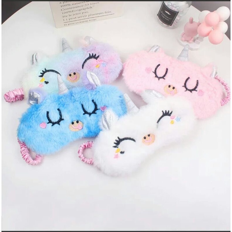 ready sleep mask masker penutup mata tidur unicorn cat anak