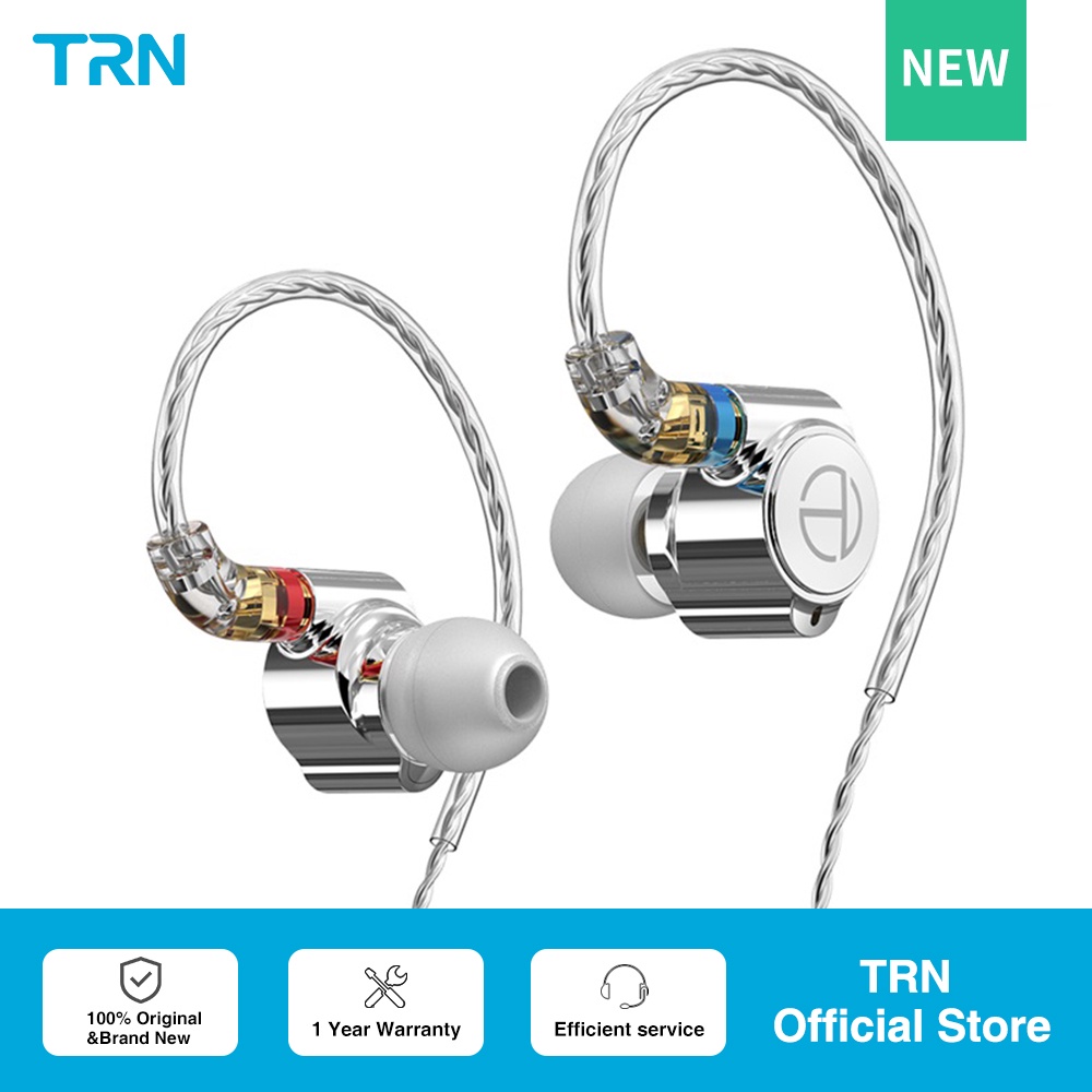 Trn TA1 Hi-FI 1BA + 1DD Earphone In ear Hybrid Bass HIFI Bahan Metal Untuk Olahraga Lari