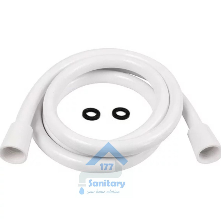 Selang Shower 120 cm Hos Plastik Putih - Selang Hose Paip Shower Mandi Toilet 1,2 m White MURAH