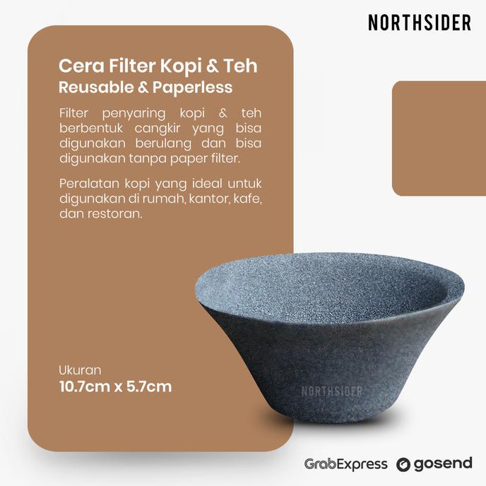 CERA DRIPPER KOPI FILTER TEH | COFFEE TEA FILTER FLAT BUTTOM PAPERLESS