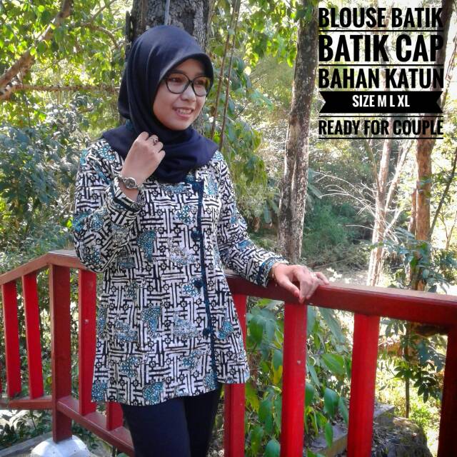 Blouse Batik/Batik cap/ Baju batik/ atasan batik/ seragam batik/Blus batik